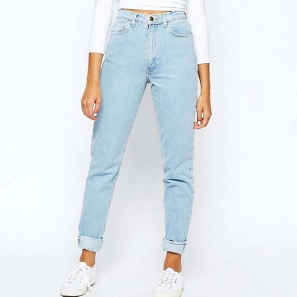 high waisted jeans light wash